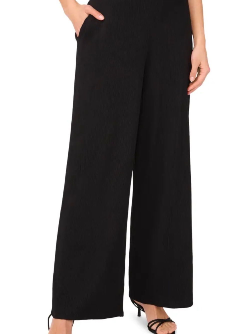 Black Wide-Leg Jumpsuit Pants - Unbranded